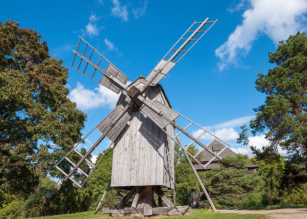 Moulin à vent au Skansen de Stockholm - Photo de Chme82 - Licence CCBYSA 4.0