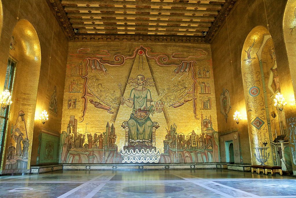 Salle Gyllene dans l'Hotel de Ville de Stockholm - Photo d'Oyvind Holmstad