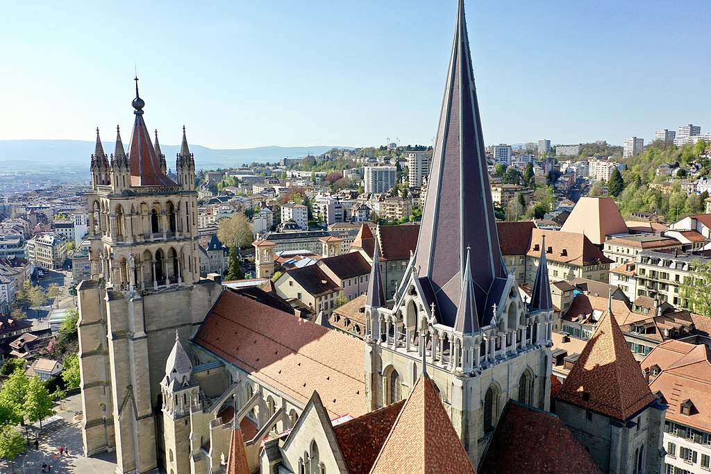 Vue de Lausanne et de sa cathédrale - Photo de Bernard Vogel - Licence ccbysa 4.0