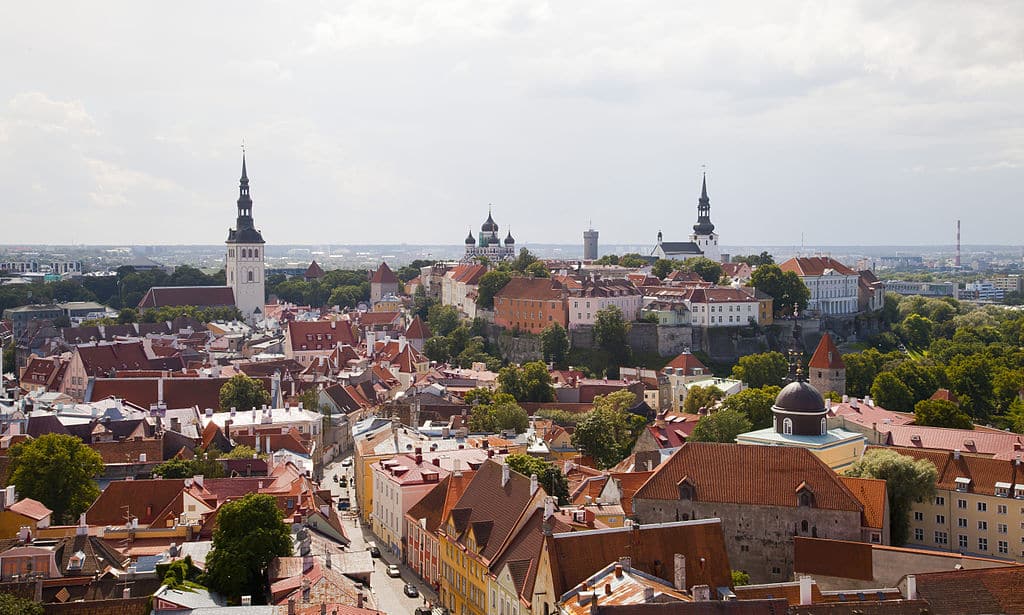 Vue panoramique depuis l’église Saint Olaf à Tallinn. Photo de Diego Delso, delso.photo, License CC-BY-SA