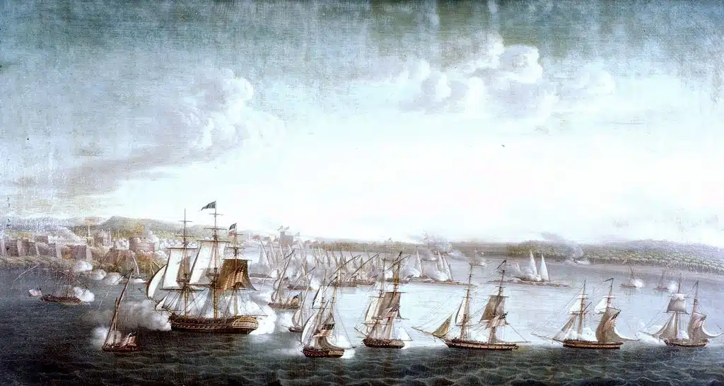 Guerre barbaresque : Bombardement de Tripoli en 1804.