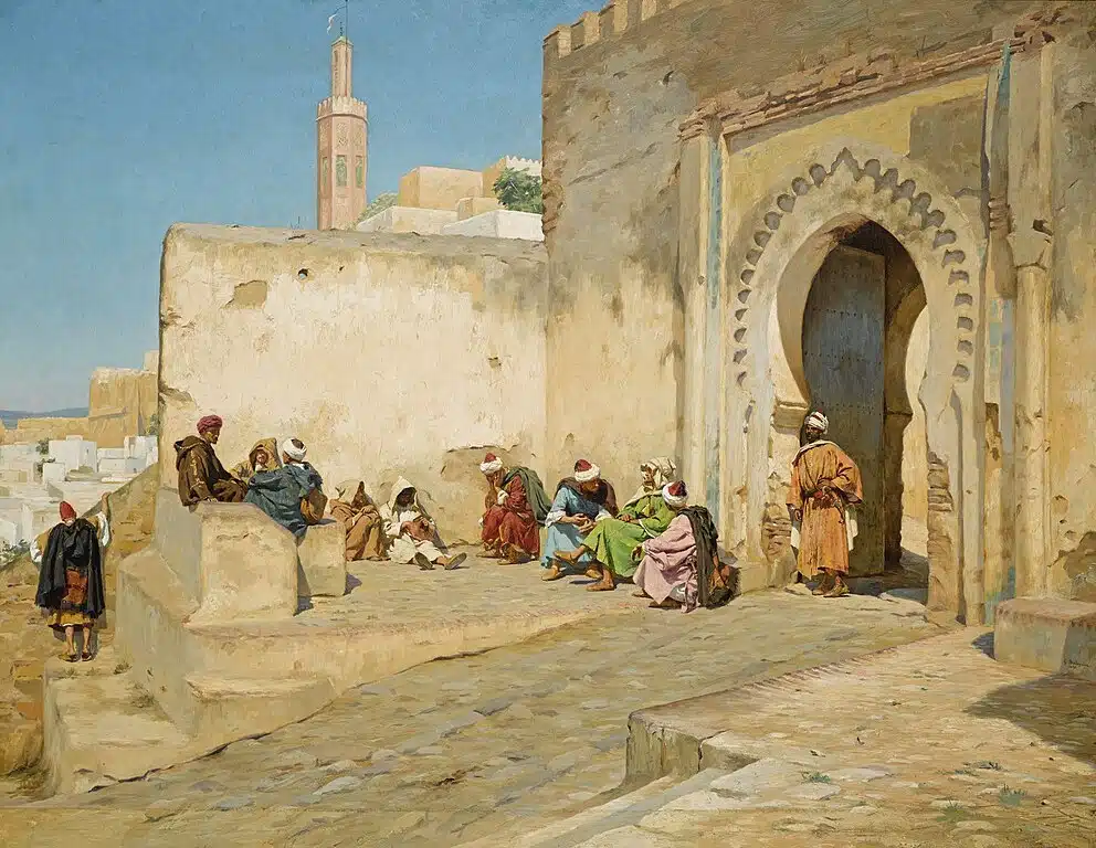 Une vue de la Kasbah de Tanger par Georges Bretegnier.