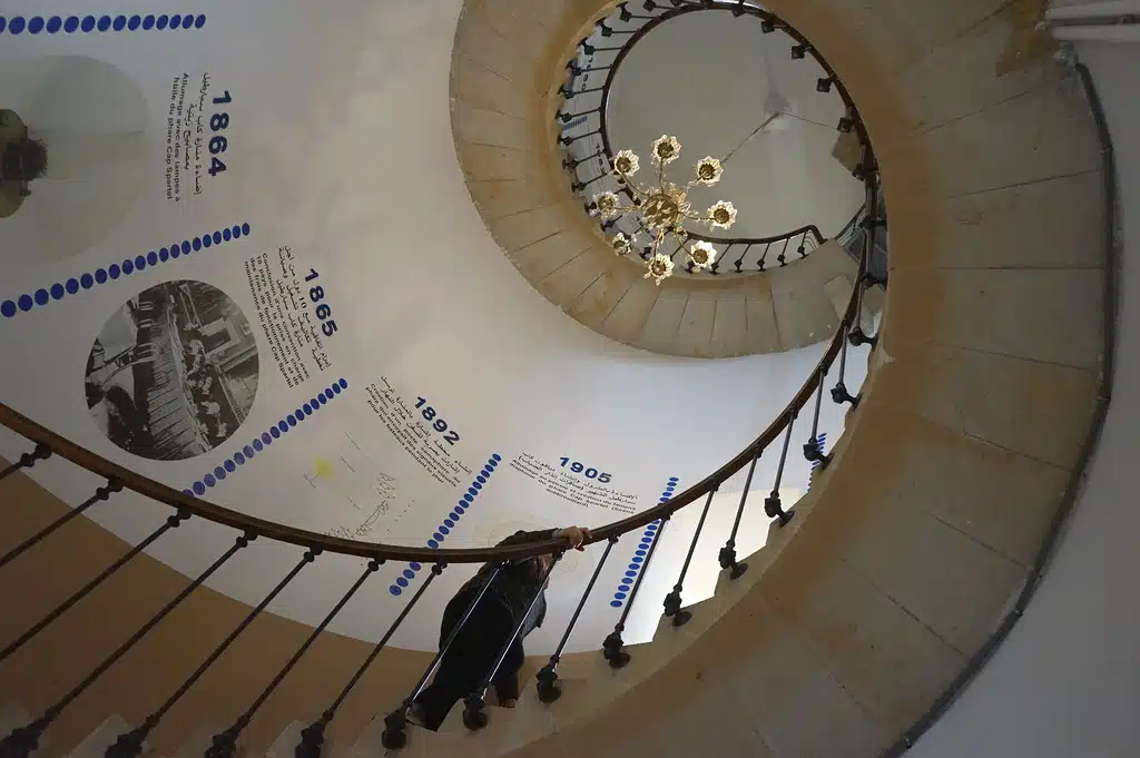 Dans le phare du Cap Spartel à Tanger.