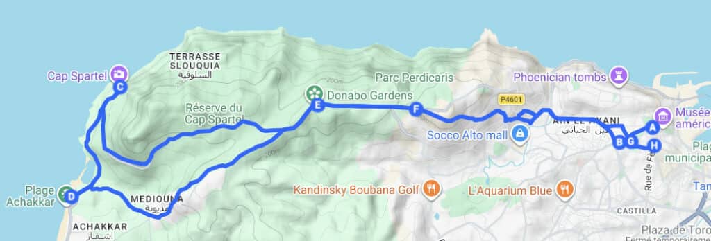 Itinéraire à Tanger : Jour 3 sur 3.