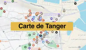 Carte de Tanger (Maroc) : Tous les lieux du guide