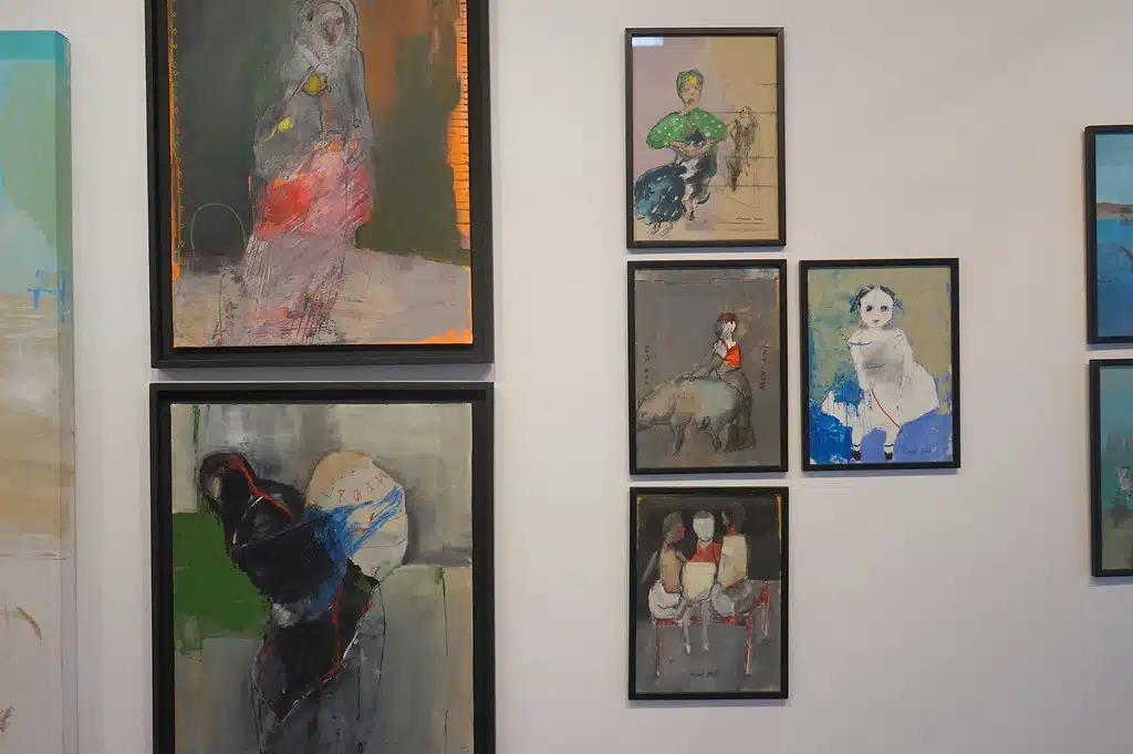 Dans la galerie Delacroix à Tanger.