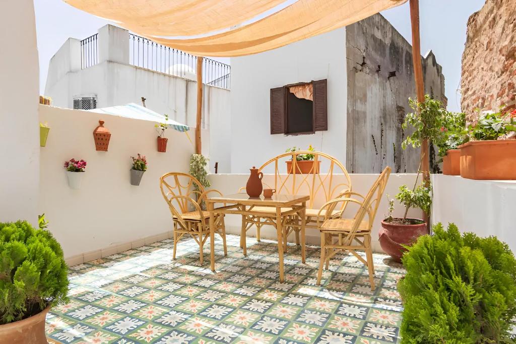 Terrasse de la Casa al Captane au Medina Tanger.