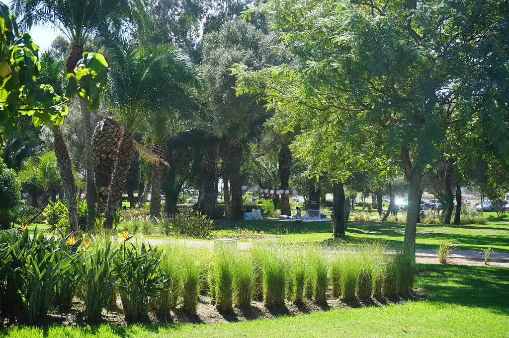 Dans le jardin de la Villa Harris à Tanger.