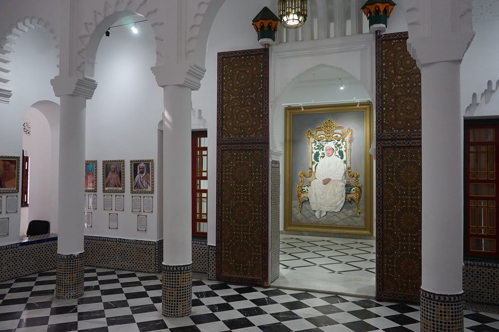 Dans le Musée de l'indépendance (Palais Mendoubia) à Tanger.
