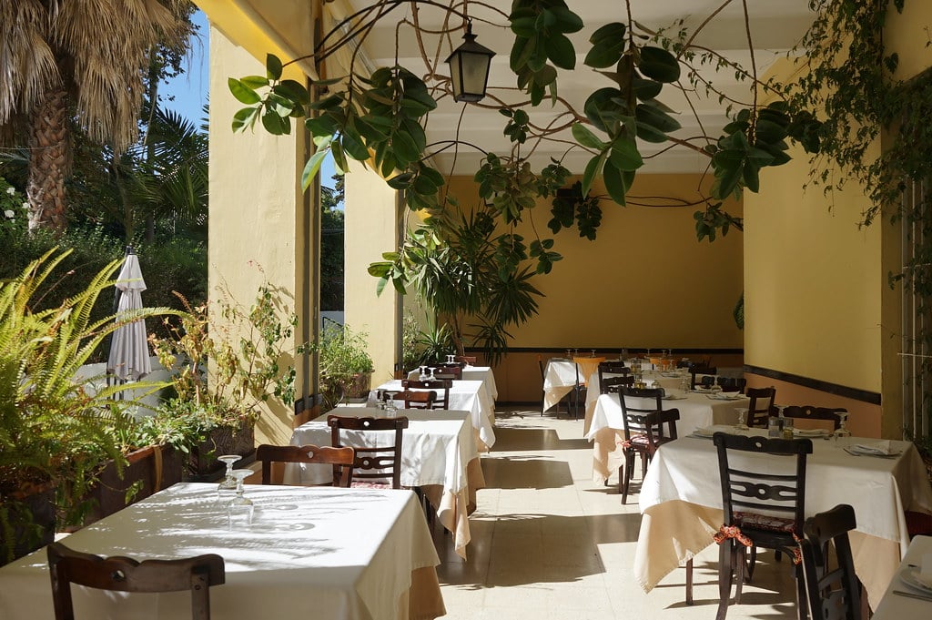 Casa Italia, restaurant italien dans le Palais Moulay Hafid appelé aussi Palais de la civilisation italienne à Tanger.