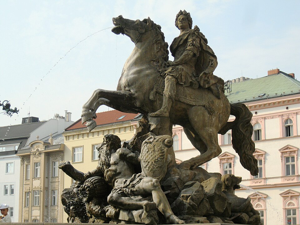 Fontaine de César dans le centre historique d'Olomouc - Photo de Lehotsky - Licence ccbysa 3.0