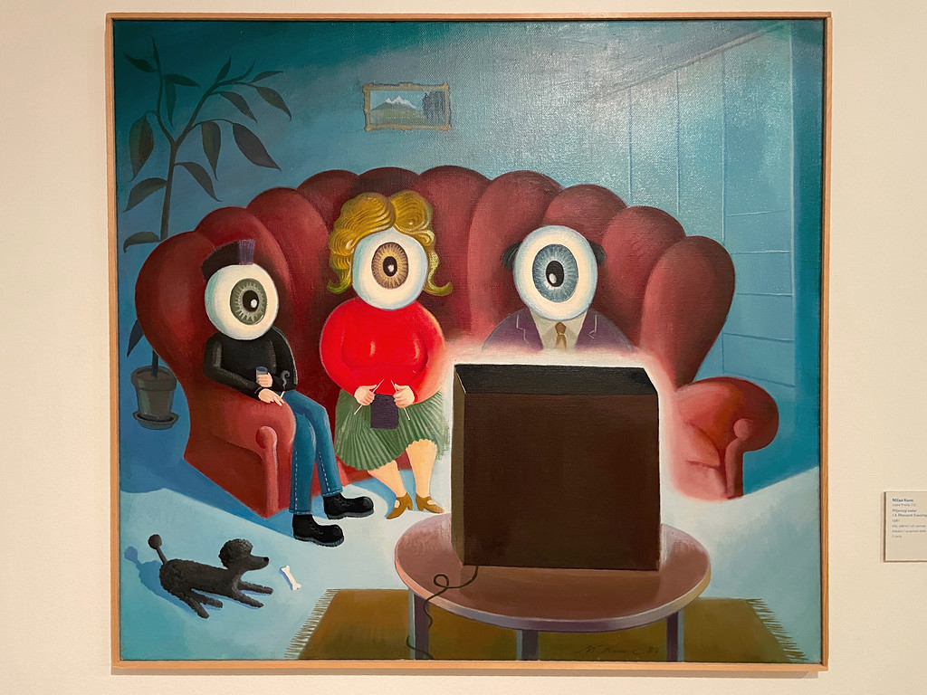"Une agréable soirée" (1987) de Milan Kunc au Muzeum umění , musée d'art moderne d'Olomouc.