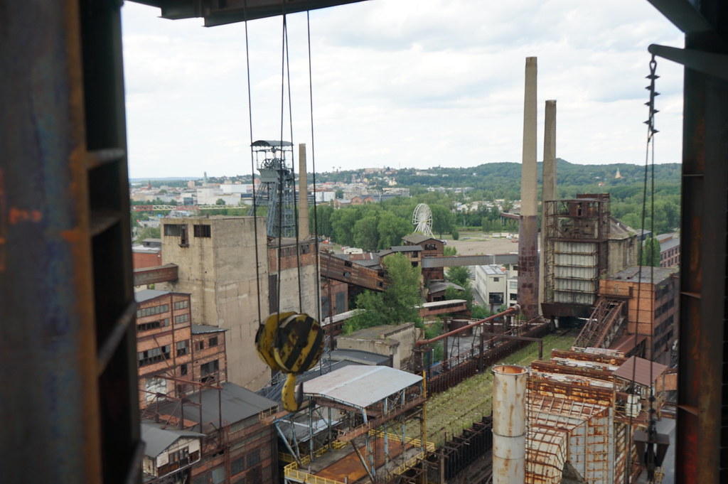 Vue sur une partie de l'Usine de Dolni Vitkovice depuis la Tour Bolt dans le quartier industriel d'Ostrava.