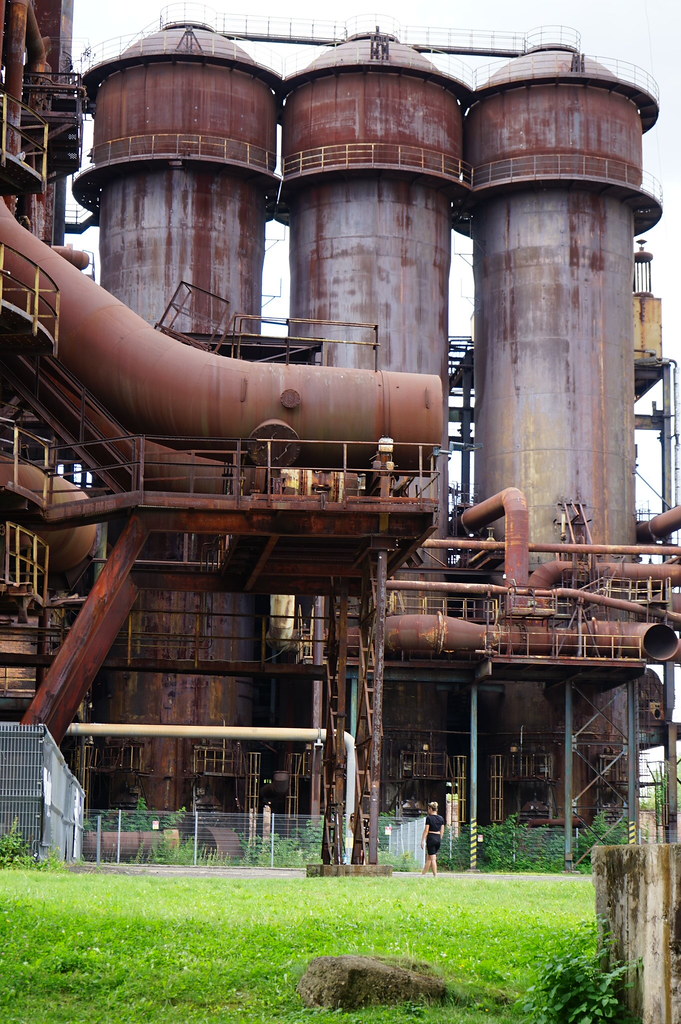 Dolni Vitkovice, colonnes d'acier gigantesques à Ostrava.