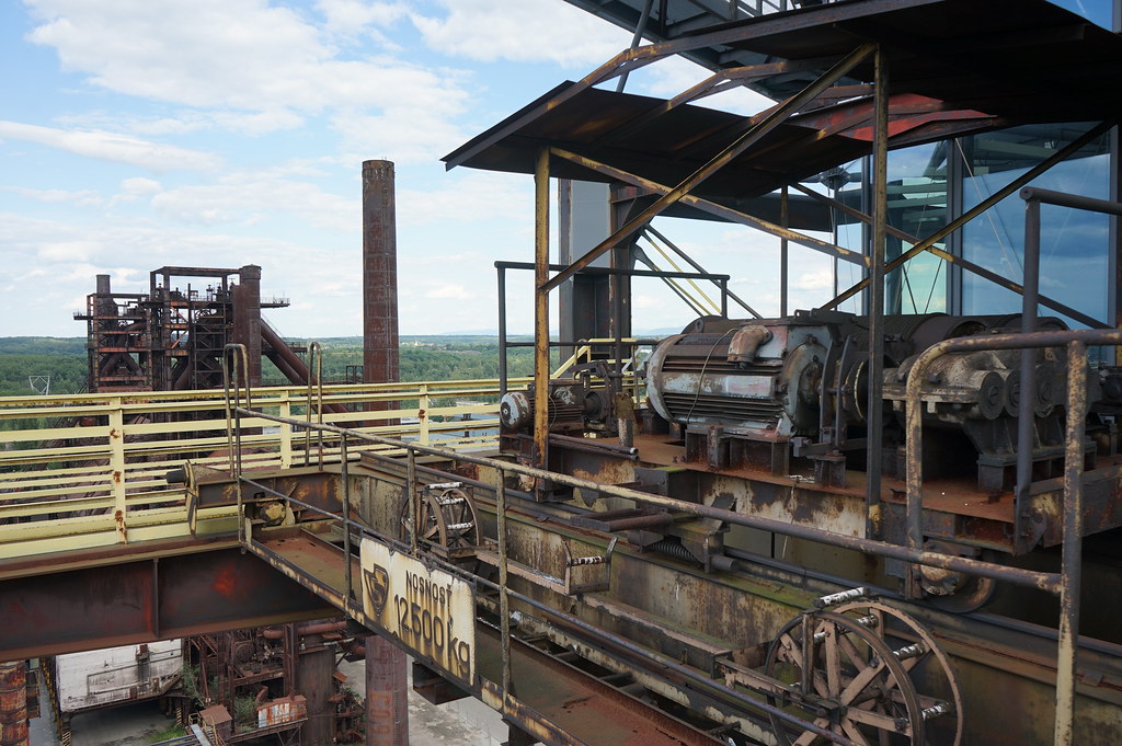 Sur la Tour Bolt de Dolni Vitkovice à Ostrava à Plus de 50 mètres au dessus du sol.
