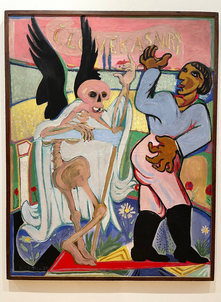 "L'homme et la mort" (1939) d'Emil Filla au Musée GVUO à Ostrava.