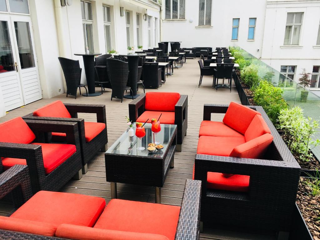 Terrasse de l'hotel Mercure Ostrava center.