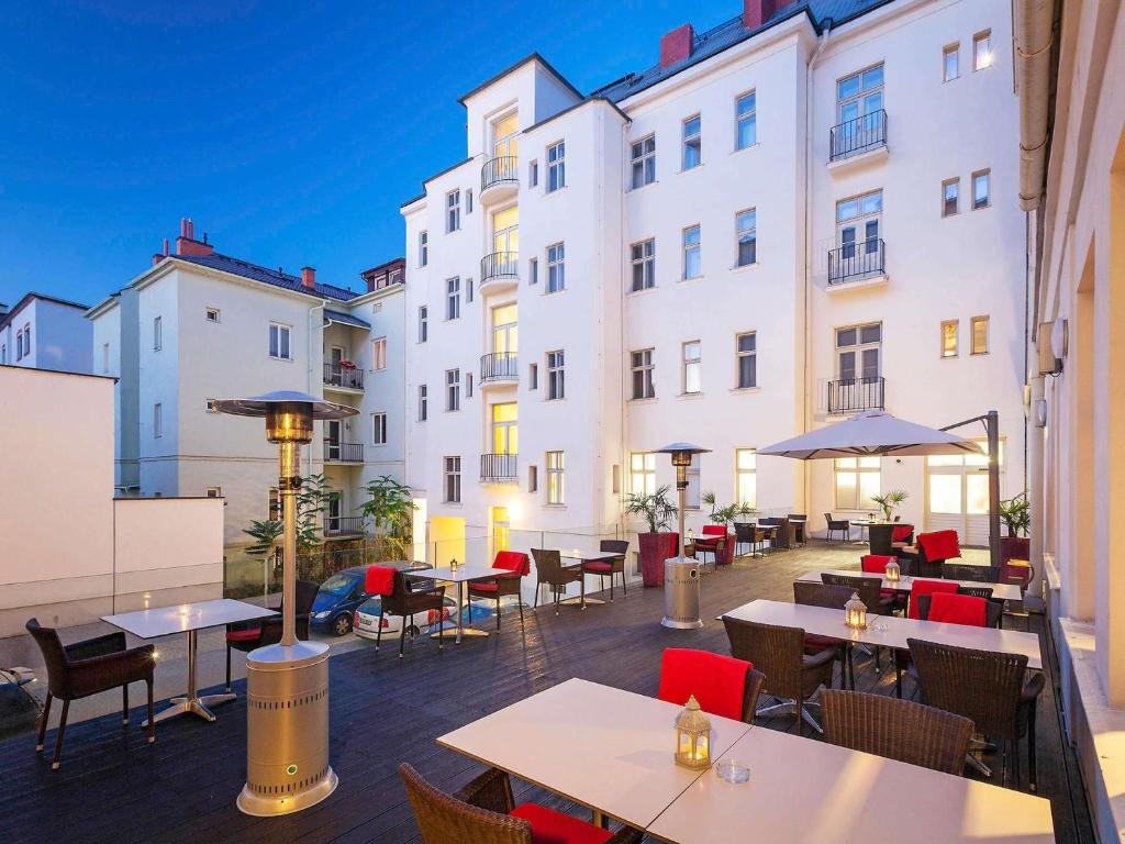 Vue de la terrasse de l'hotel Mercure Ostrava center.