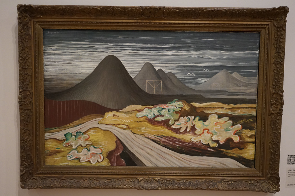 Terrils d'Ostrava ou "Ostravske haldy II" par Jan Zrzavy au Musée GVUO d'Ostrava.