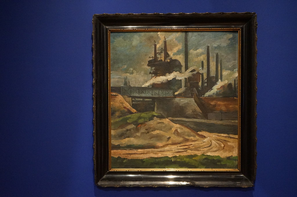 Réalisme-socialiste : Usine d'Ostrava par Vladimir Kristin dans le Musée d'art moderne GVUO.