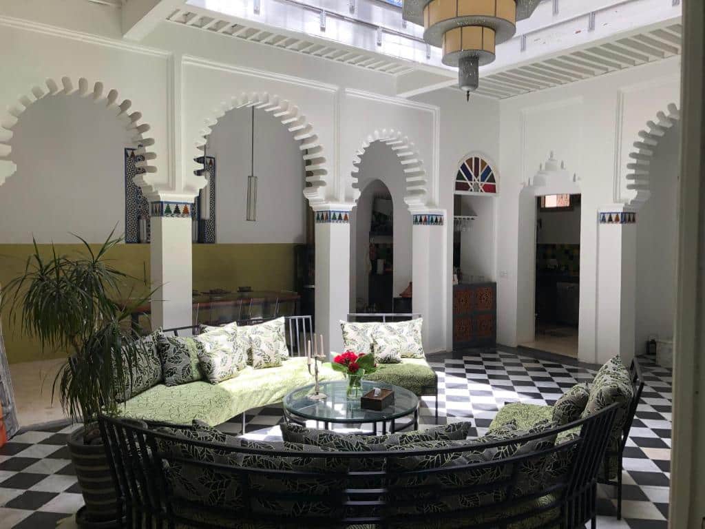 Dans l'hotel Riad Aziman à Tétouan.