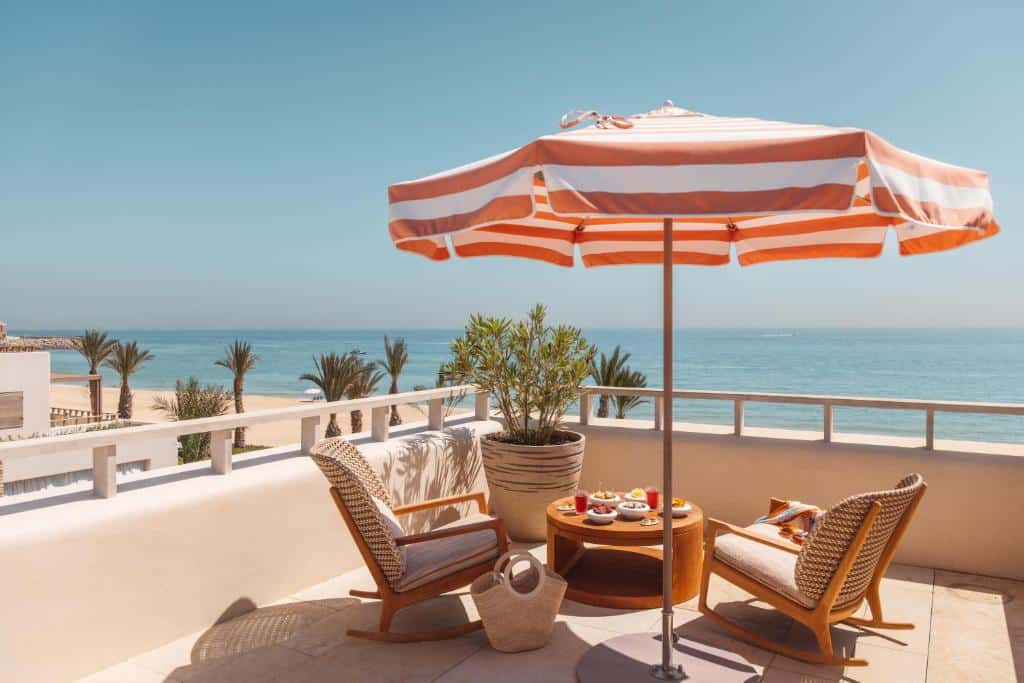 Vue depuis l'hotel de luxe Royal Mansour Tamuda Bay près de Tétouan.