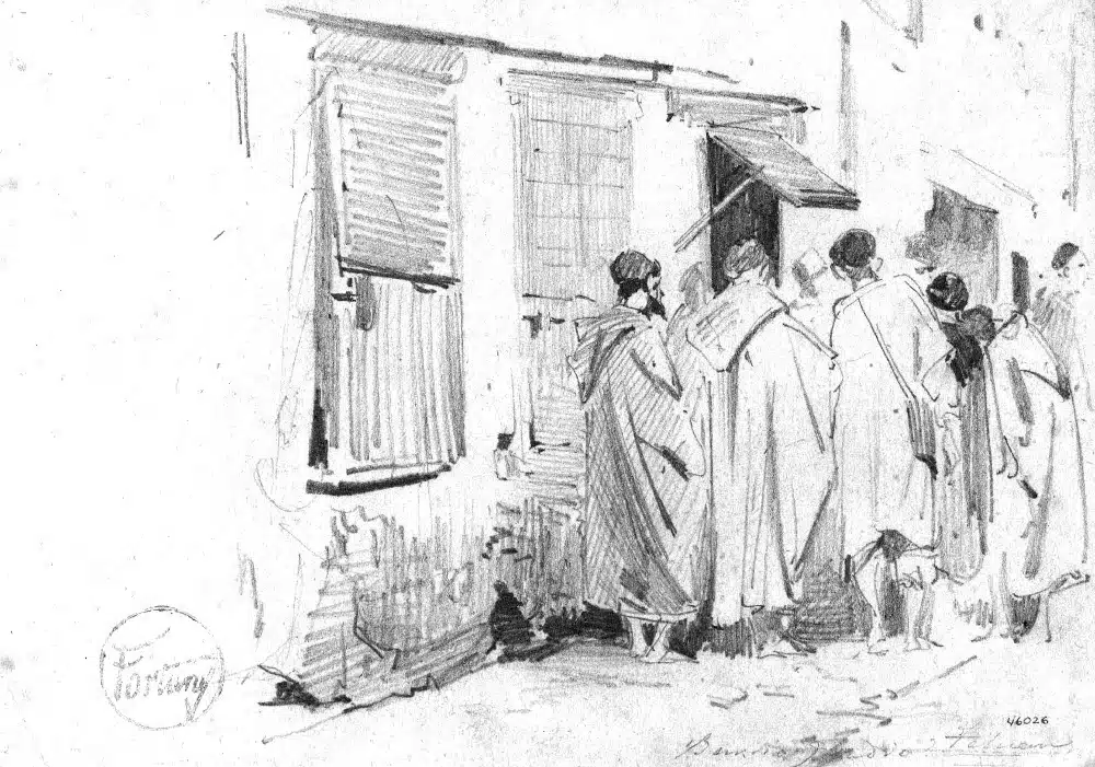 Vue du Mellah (quartier juif) de Tetouan par Maria Fortuny.