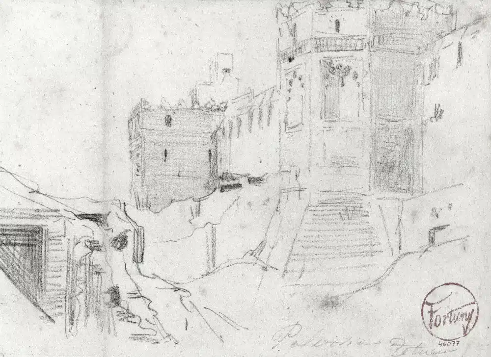 Vue sur les murailles de Tetouan par Maria Fortuny.