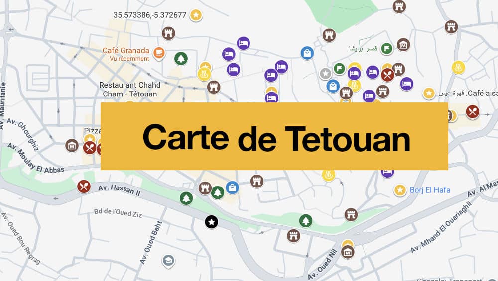 Lire la suite à propos de l’article Carte de Tétouan au Maroc : Tous les lieux du guide