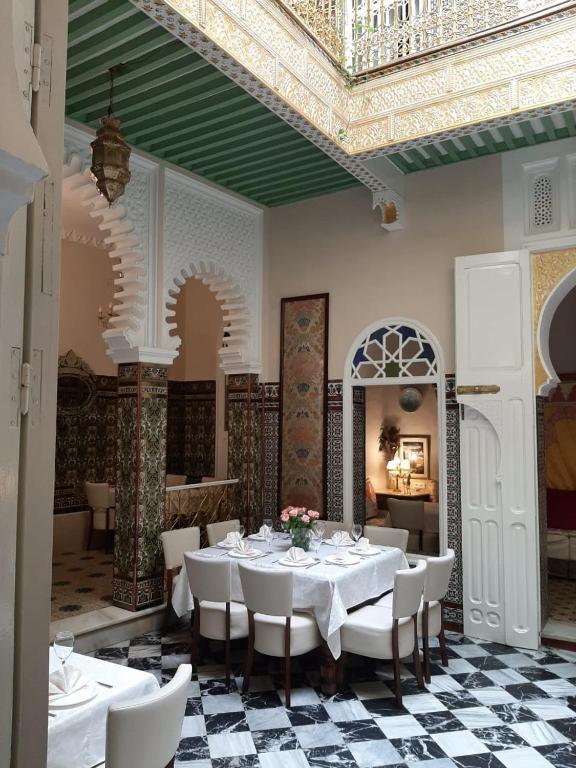 Restaurant de l'hotel El Reducto de Tétouan.