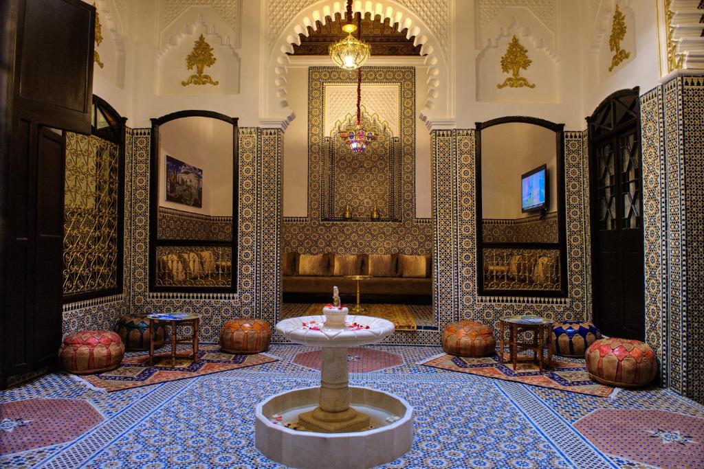 Patio de l'hotel Riad el Manantial à Tétouan.