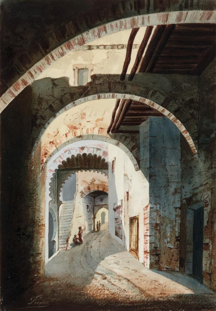 Ruelle de la médina de Tetouan par Eduardo Florez Ibanez visible au Musée Carmen Thyssen Malaga.