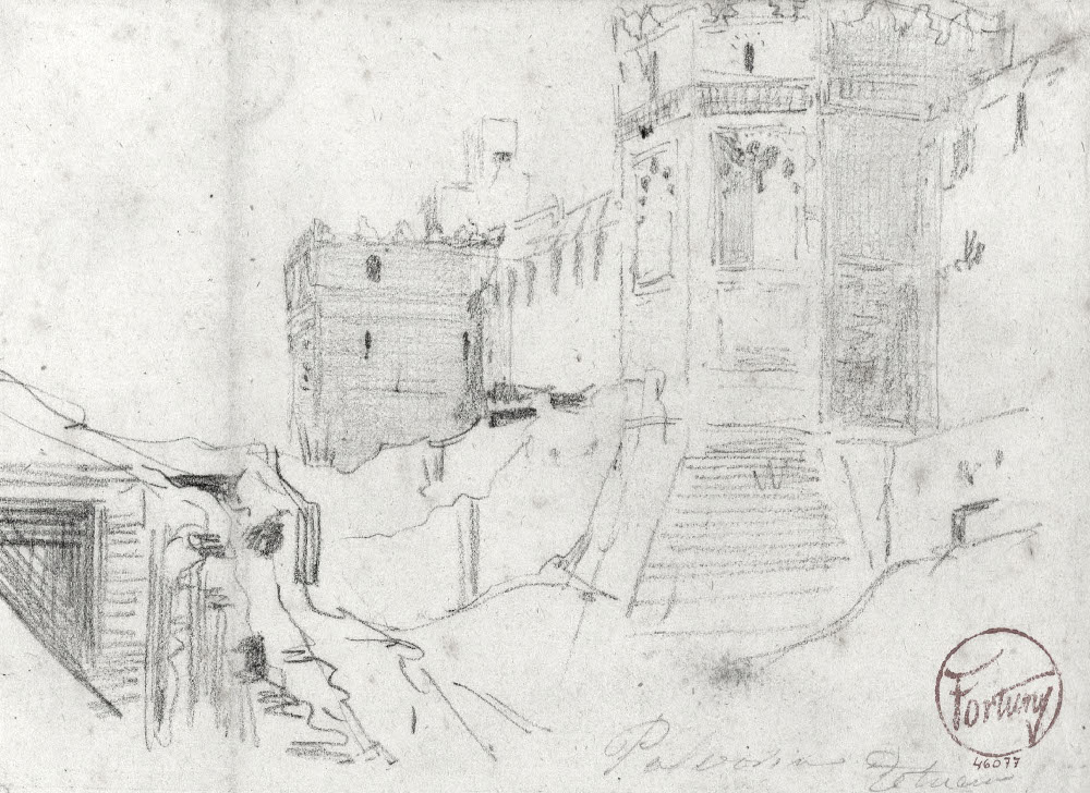 Vue sur les murailles de Tetouan par Maria Fortuny.