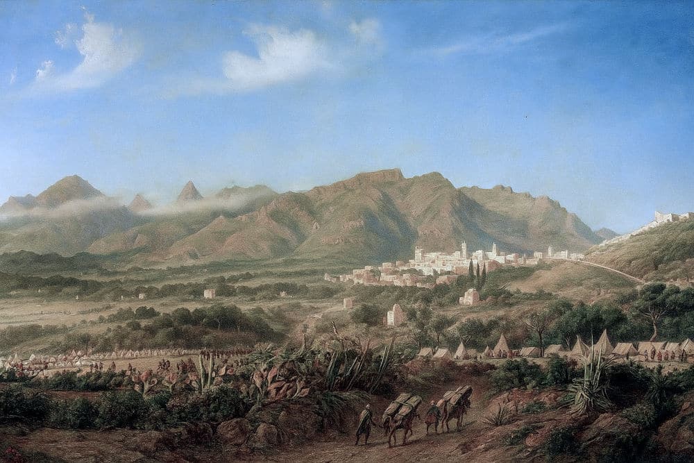 Vue colorisée de Tetouan par Jose Vallejo.