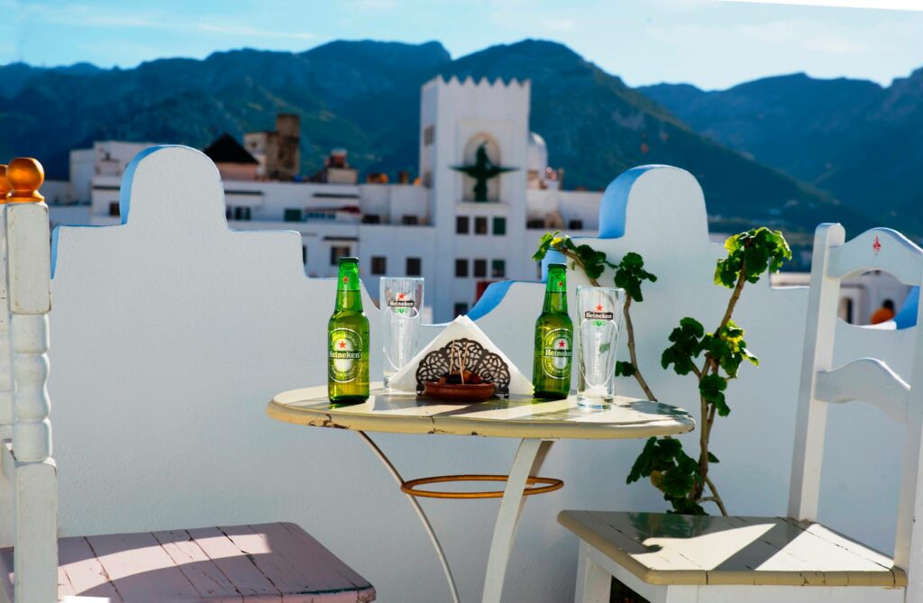 Terrasse en rooftop du Riad El Reducto à Tétouan.