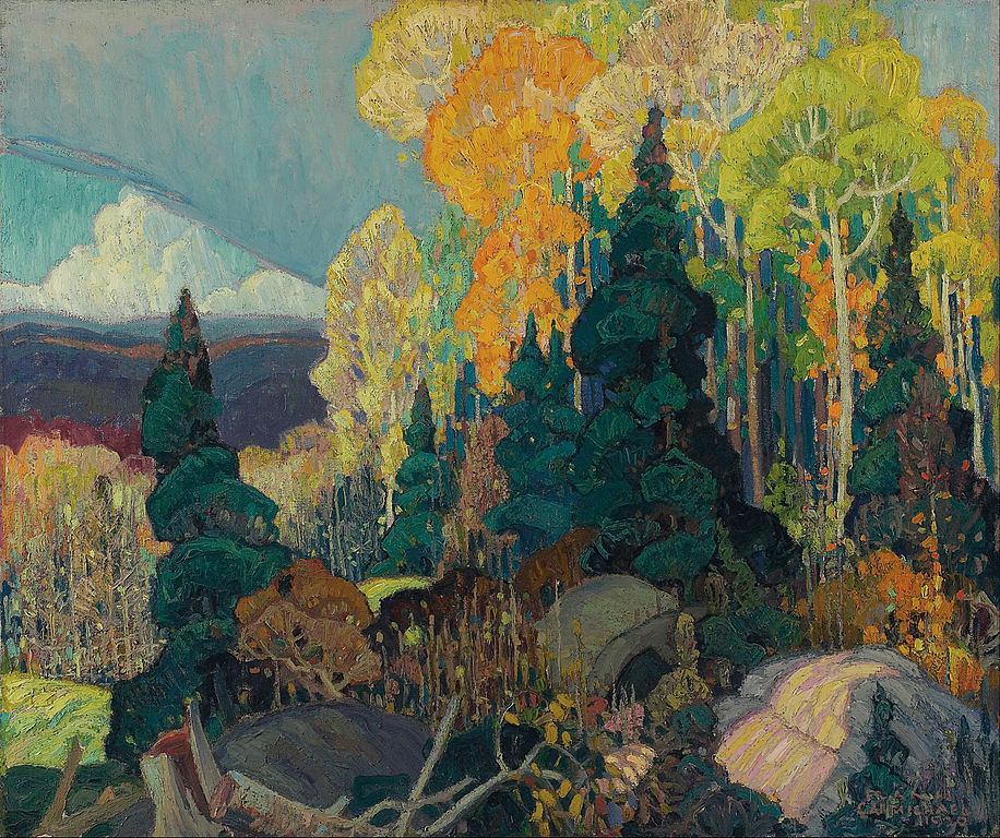"Autumn Hillside" (1920) par Franklin Carmichael à l'Ontario Art Gallery de Toronto.