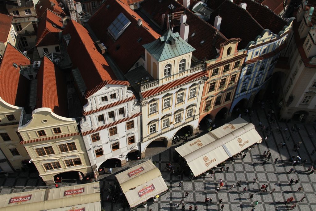 Hébergement dans les maisons colorées dans la Vieille Ville de Prague.