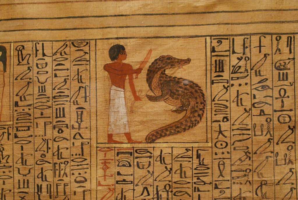 Papyrus dans le musée égyptien de Turin.
