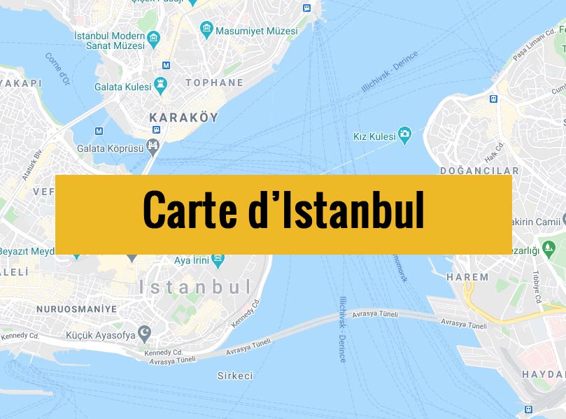 Lire la suite à propos de l’article Carte d&rsquo;Istanbul (Turquie) : Plan détaillé gratuit et en français à télécharger