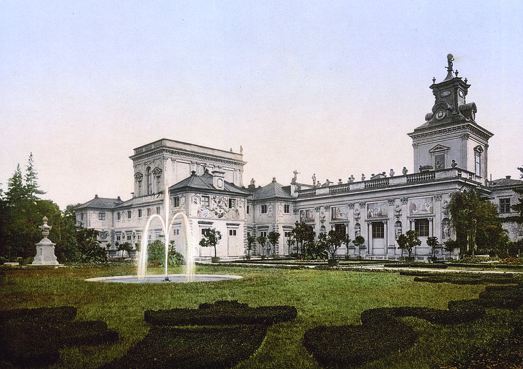 Palais de Wilanow au sud de Varsovie vers 1900.