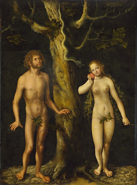 "Adam & Eve" (1510) de Lucas Müller, dit Lucas Cranach l’Ancien au musée national de Varsovie.