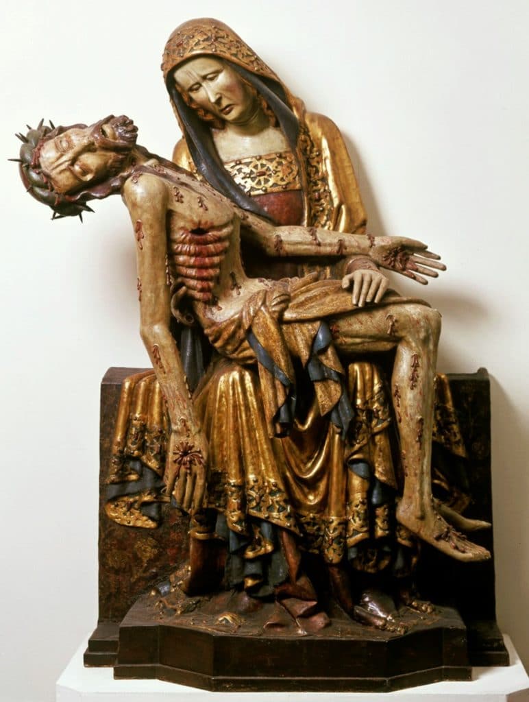 Pietà de Lubiąż (1370) au Musée National de Varsovie.