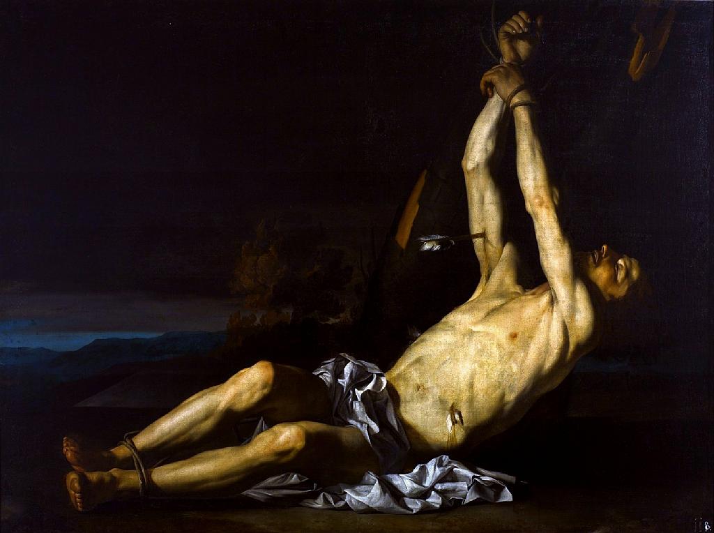 Peinture "Saint Sebastien" par Guarino (1650) au Musée National de Varsovie.