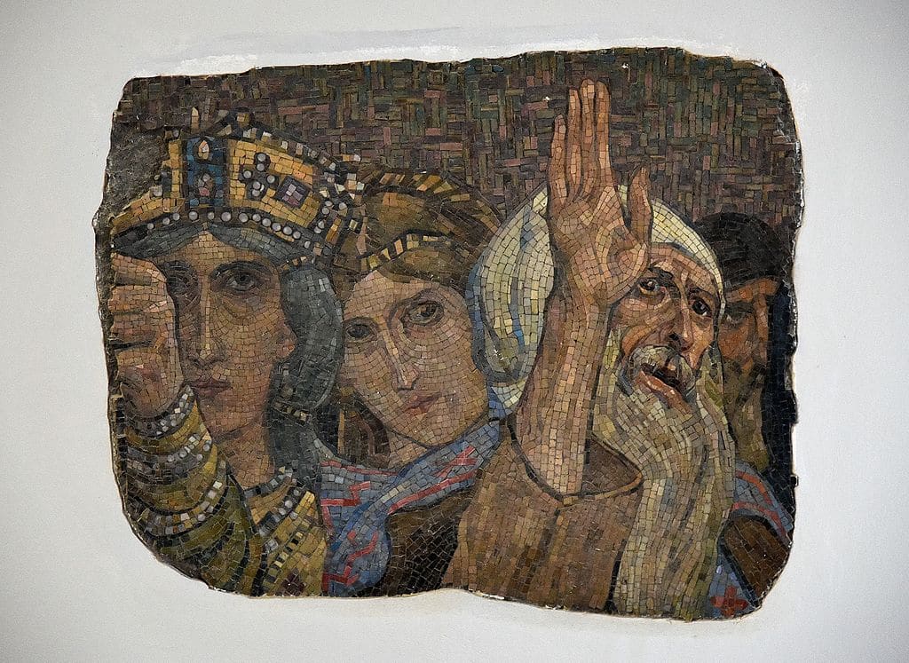 Fragment d'une mosaique de la Cathédrale orthodoxe Alexander Nevsky à Varsovie. Photo d'Adrian Grycuk