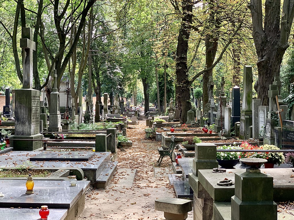 Cimetière Powązki dans le quartier de Wola à Varsovie -Kgbo