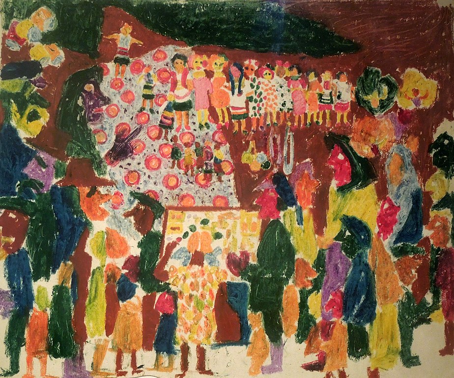 "Foire aux jouets" (1939) de Stanisław Osostowicz au Musée National de Varsovie.
