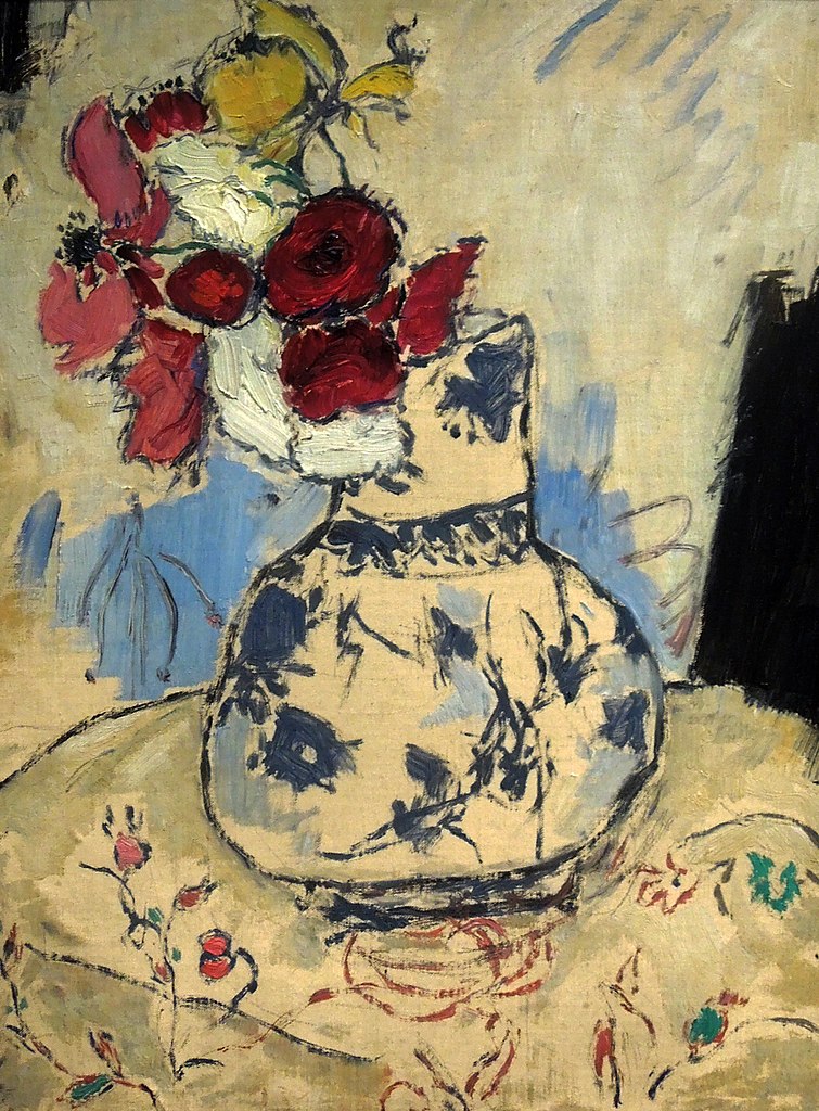 Tableau de Tadeusz Makowski "Fleurs dans un vase" (1909) au Musée National de Varsovie.