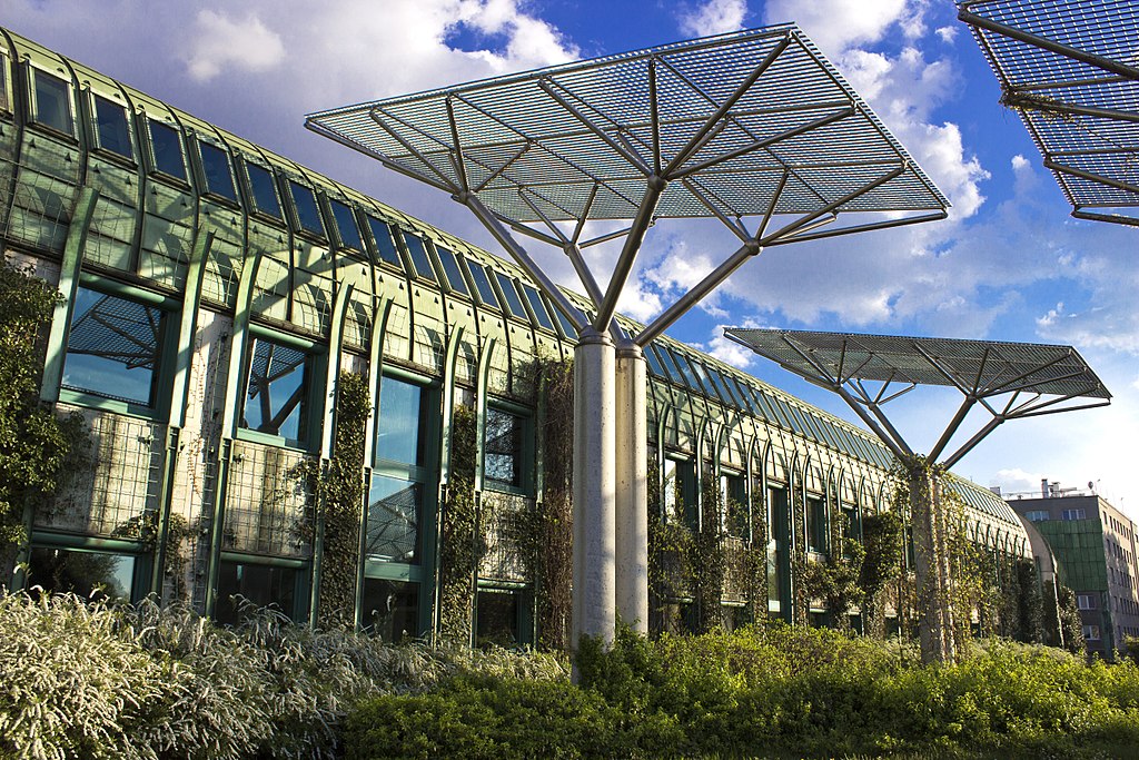 Jardin sur le toit de l'Université de Varsovie. Photo de Laima Gūtmane