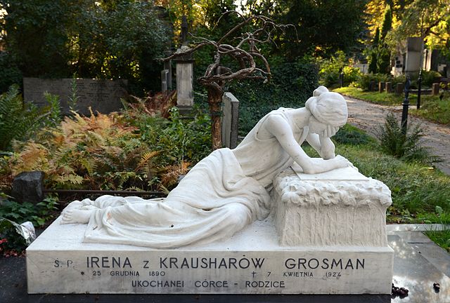 Tombe d'Irena Grosman au cimetière protestant évangélique de Wola à Varsovie - Photo de Marcin Białek