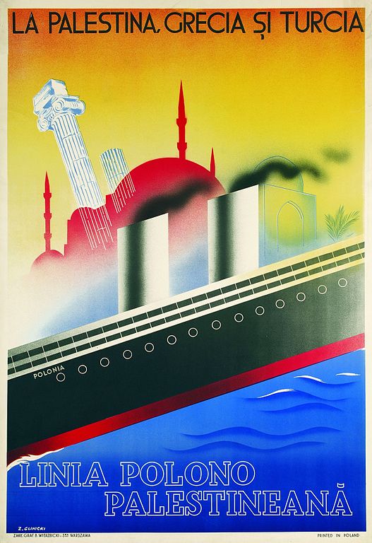 varsovie-affiche-Zygmunt_Glinicki_-_Polish-Palestinian_Line_-_Google_Art_Project